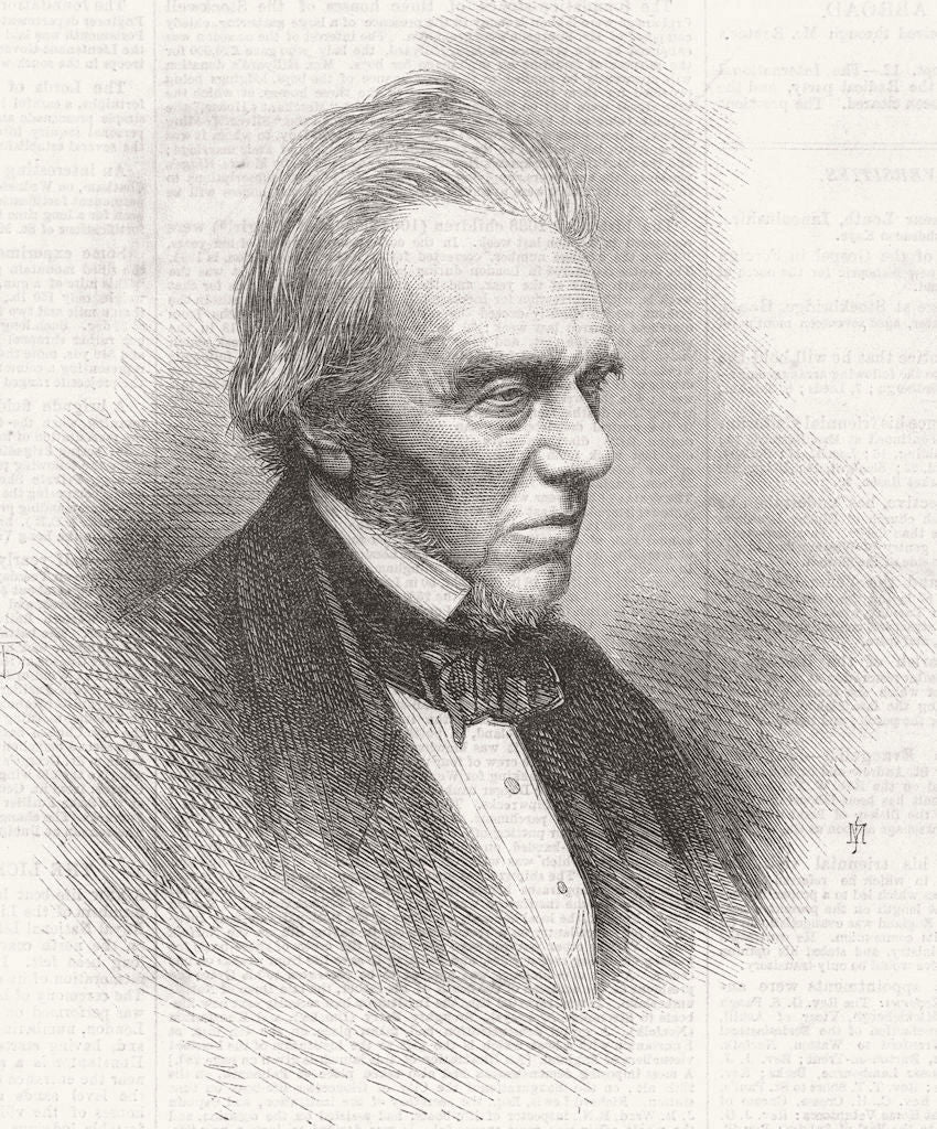 SCIENTISTS. The late Michael Faraday 1867 old antique vintage print picture